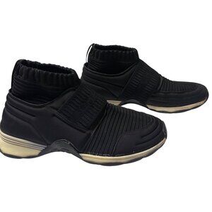 Chanel Black and White Quilted High-Top Slip-On Sneakers, Size 38 EU
